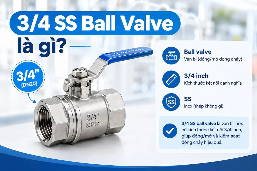 Tổng quan về 3/4 SS ball valve