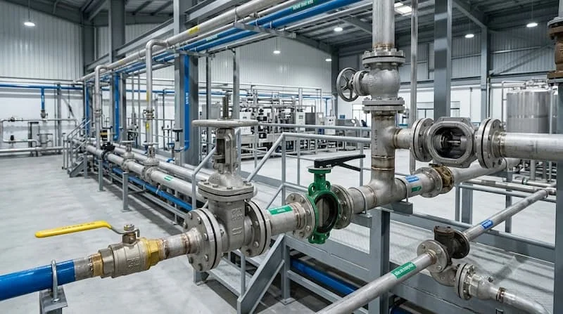Valve trong hệ thống đường ống thực tế
