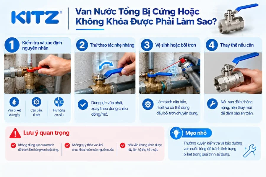 Cách sửa van nước bị hỏng