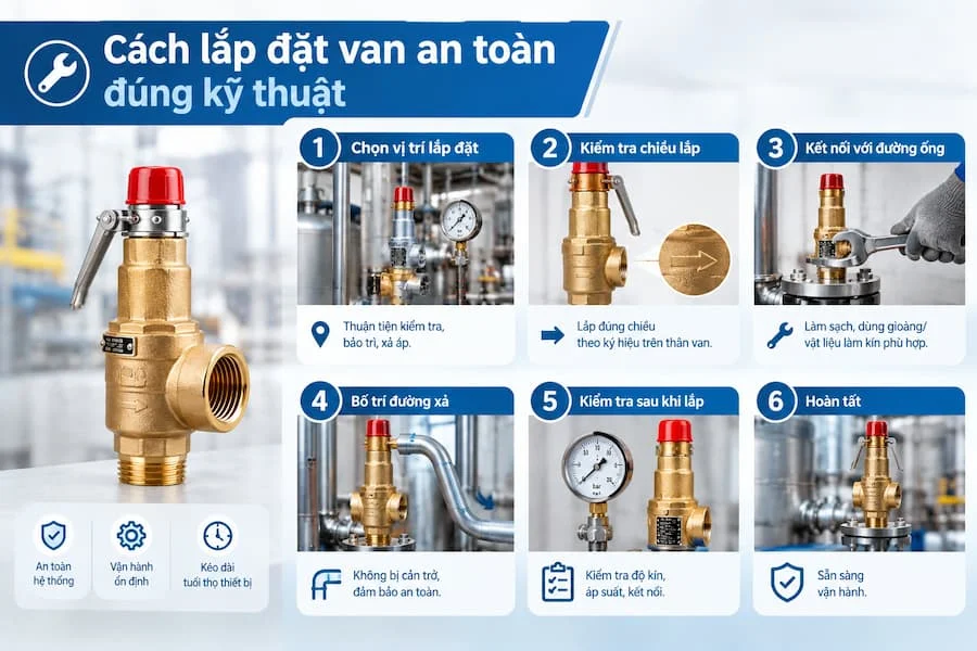Hướng dẫn lắp đặt van an toàn