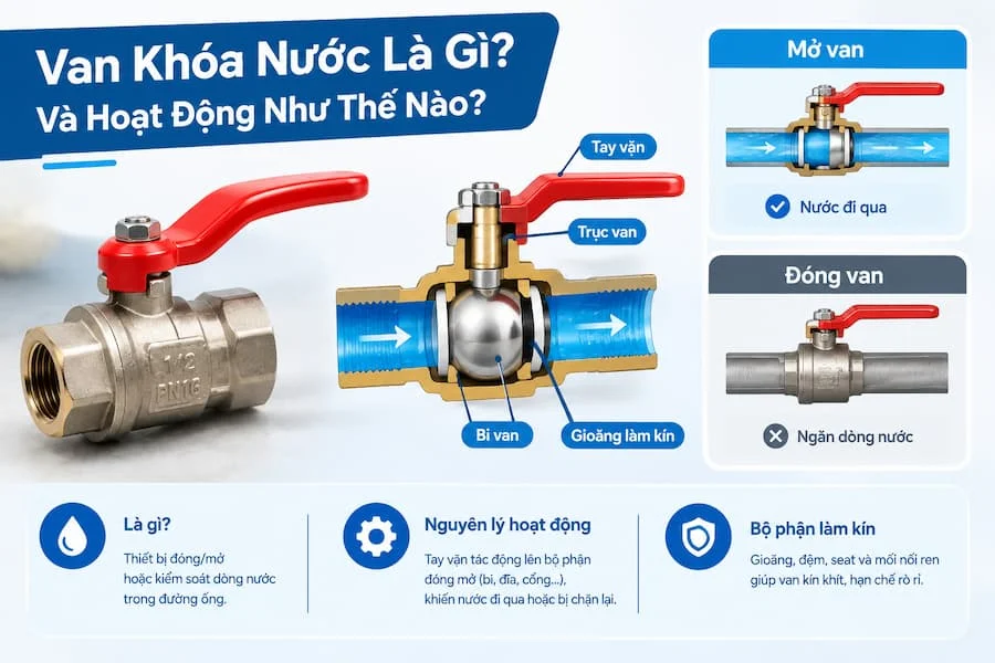 Tìm hiểu về van khóa nước