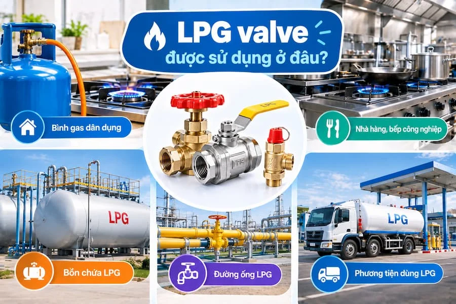 Những nơi có sử dụng van LPG