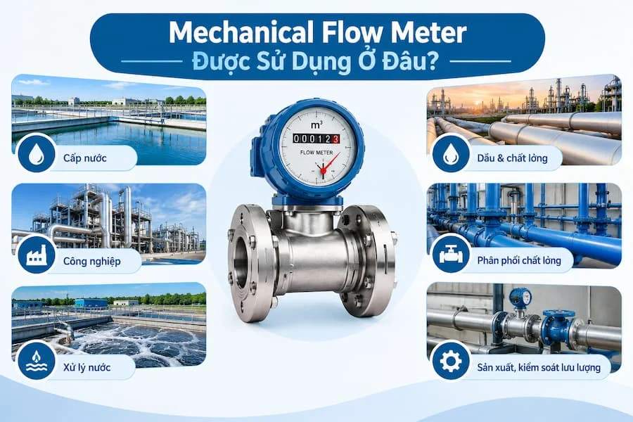 Thiết bị đo lưu lượng được sử dụng trong hệ thống nước