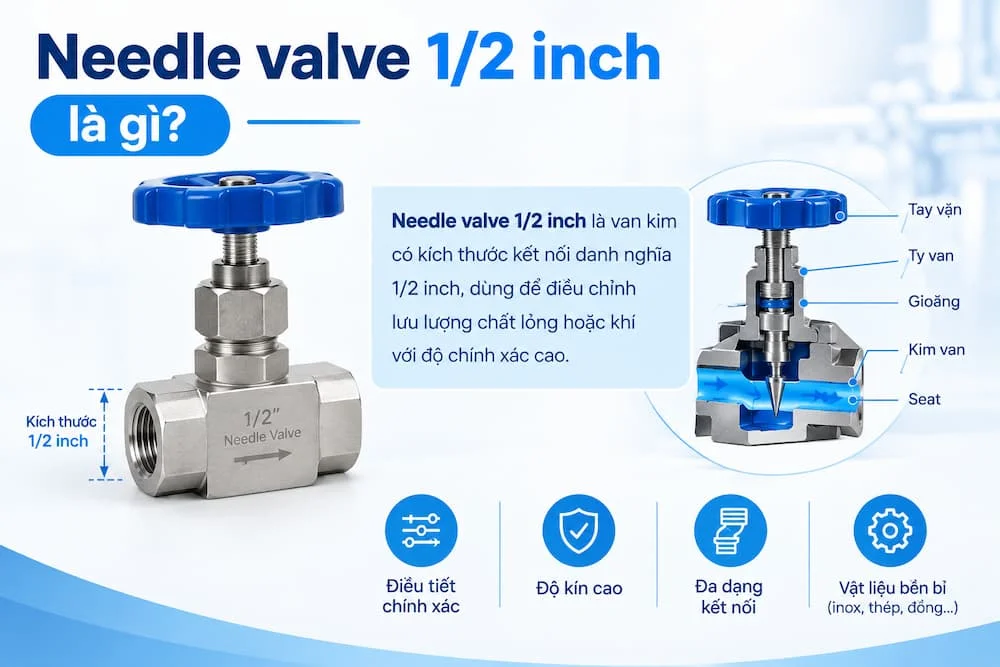 Tổng quan needle valve 1/2 inch