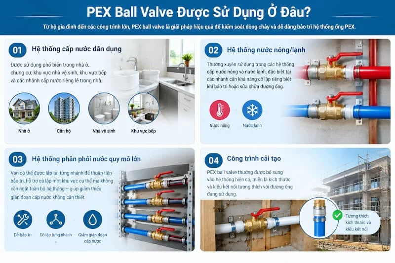 Những nơi có sử dụng tới van bi