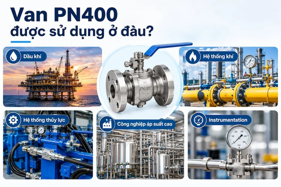 Ứng dụng của van nước PN 400 trong thực tế