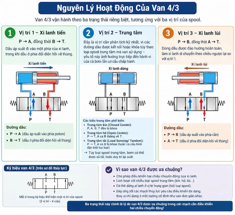 Nguyên lý hoạt động van 4 3