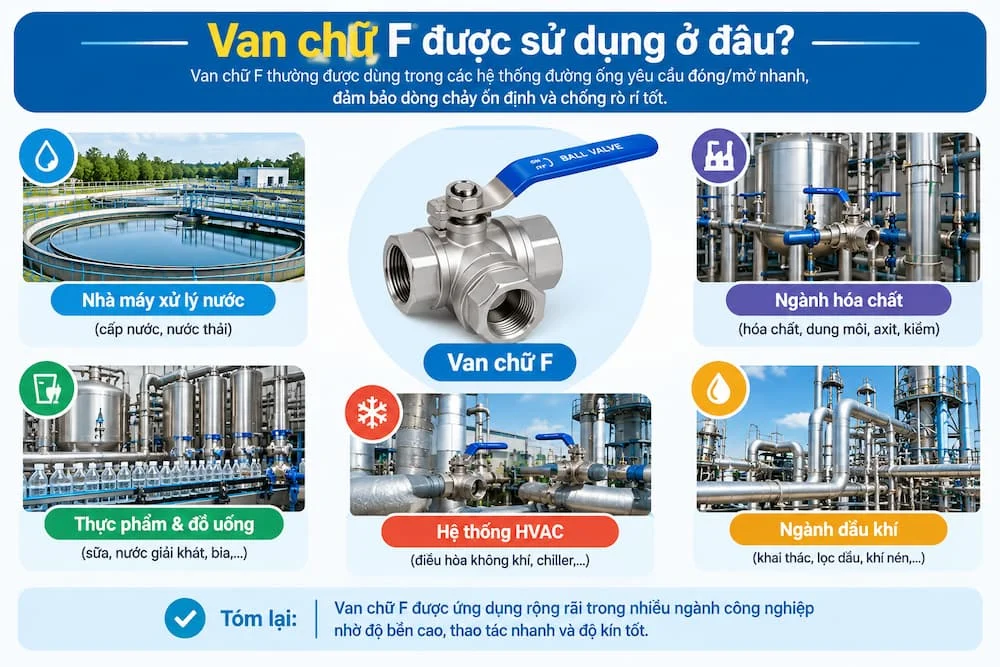 Ứng dụng của van nước chữ T