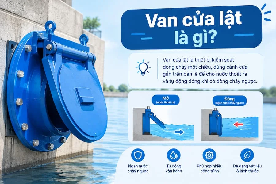 Giới thiệu tổng quan sản phẩm van nước cửa lật