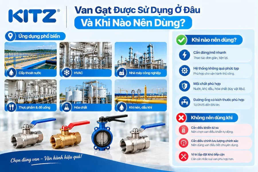 Van gạt được sử dụng ở đâu và khi nào nên dùng?