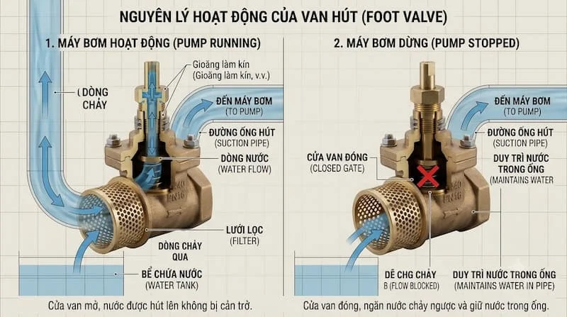 Nguyên lý hoạt động của valve hút