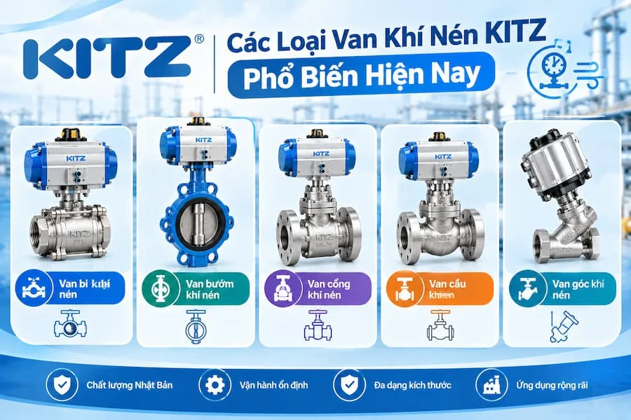 Các loại van khí nén phổ biến