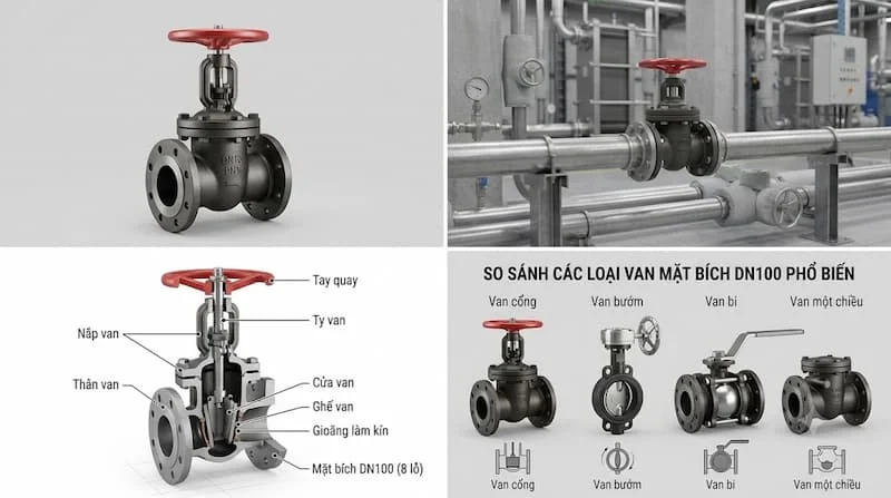 Ảnh sản phẩm van mặt bích DN100