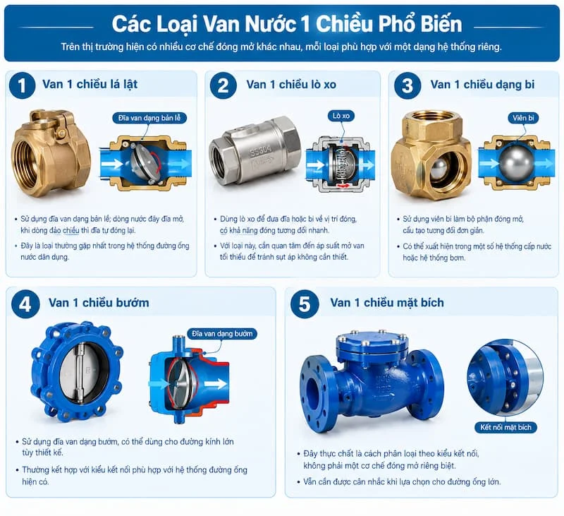 Các loại van phổ biến trên thị trường