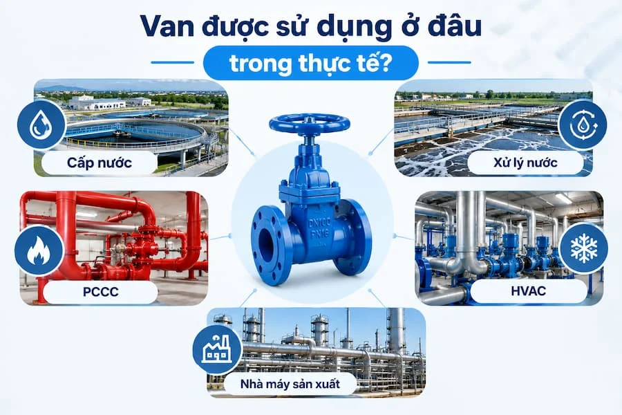 Ứng dụng thực tế của van nước