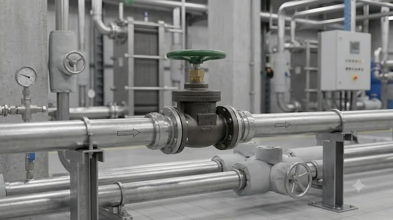 Van phi 60 được lắp đặt trên đường ống thực tế