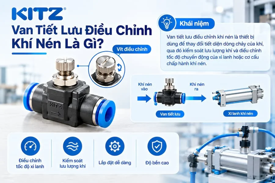Tìm hiểu về Van tiết lưu khí nén