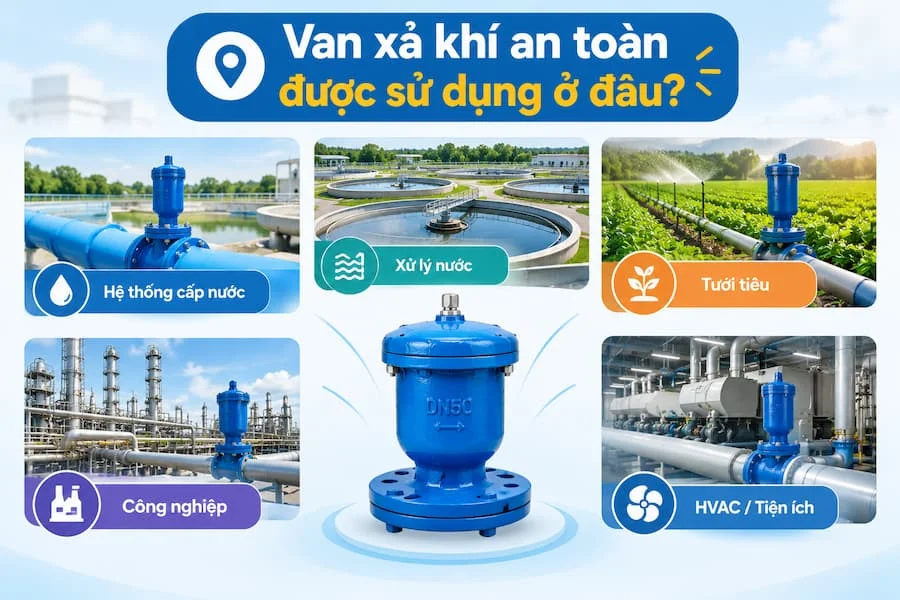 Ứng dụng thực tế của van xả khí