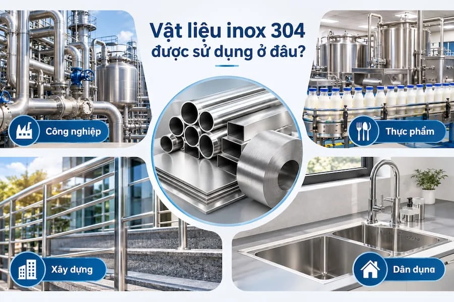 Những nơi có sử dụng vật liệu inox