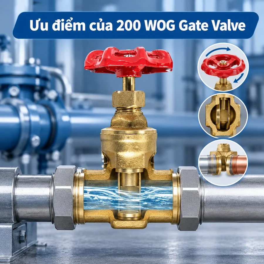 Ưu điểm của 200 WOG Gate Valve