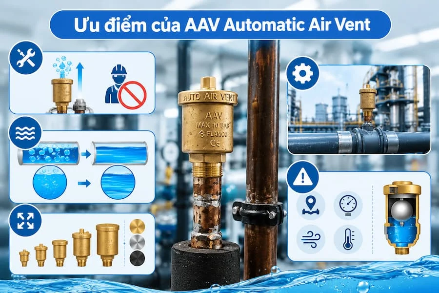 Ưu điểm của AAV Automatic Air Vent