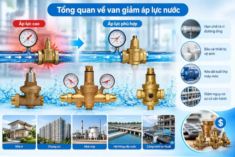 Tổng quan về van giảm áp lực nước