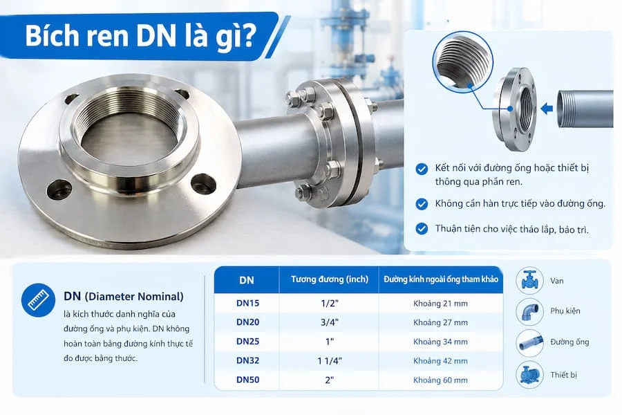 Giới thiệu về mặt Threaded Flange