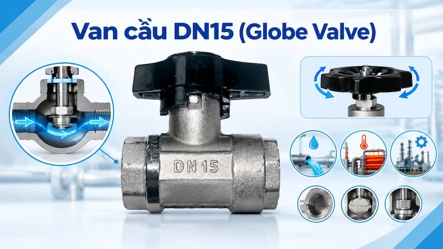 Van cầu DN15 (Globe Valve)