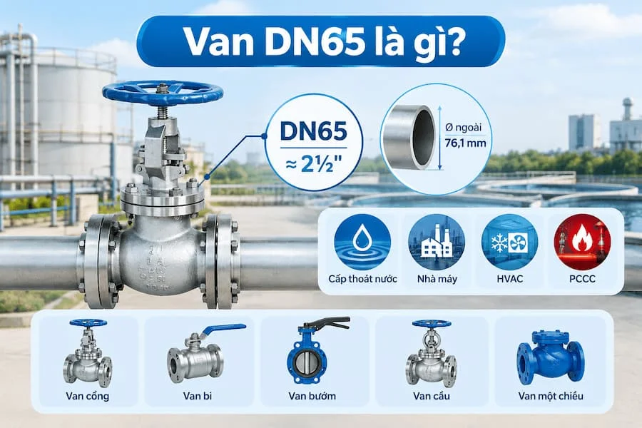 Giới thiệu DN 65 ở các loại van trên thị trường
