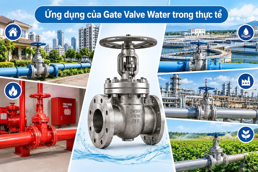 Ứng dụng của Gate Valve Water trong thực tế