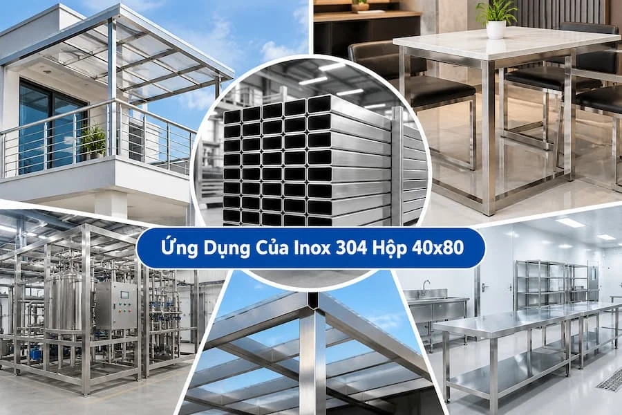 Ứng Dụng Của Inox 304 Hộp 40x80
