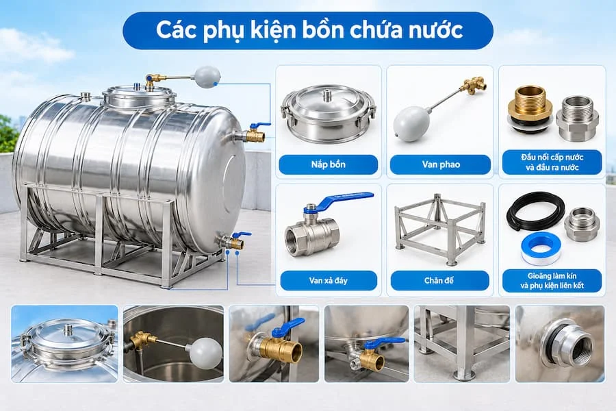 Các phụ kiển bồn nước hay dùng
