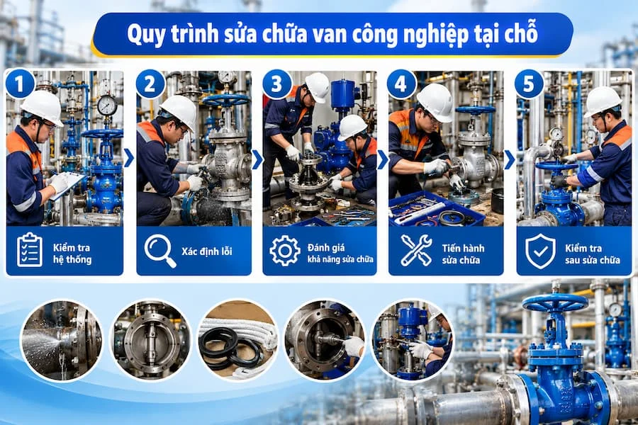 Những bước sửa chữa van nước