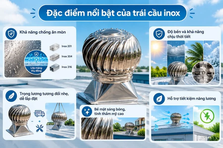 Đặc điểm nổi bật của quả cầu inox