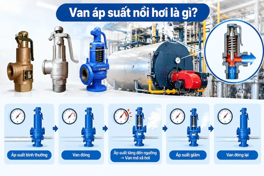 Tổng quan về van áp suất nồi hơi