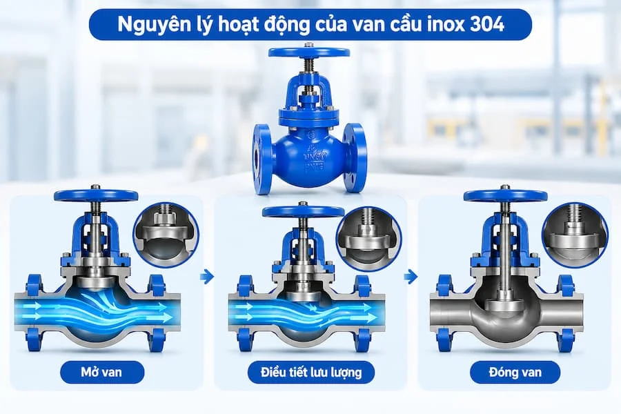 Nguyên lý hoạt động của van cầu gió