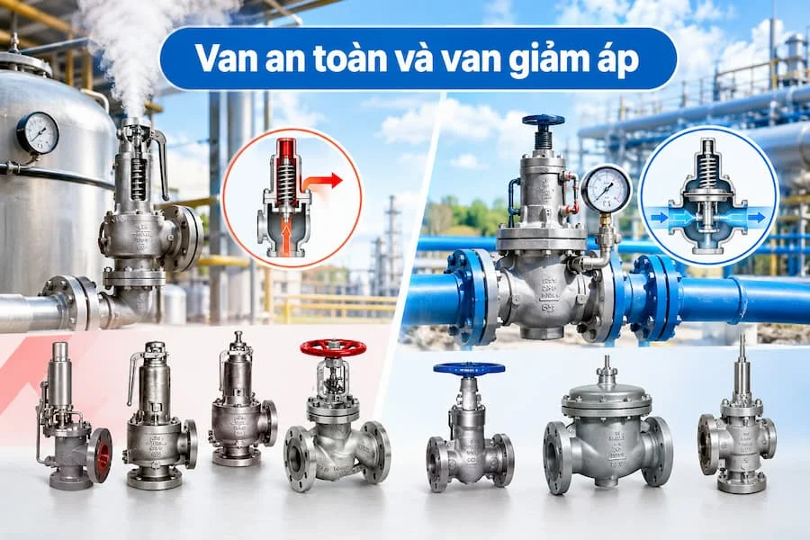 Hai loại van giảm áp và van an toàn