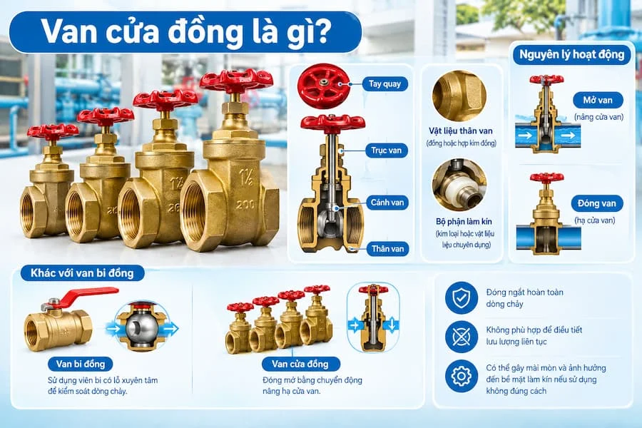 Tổng quan valve cửa đồng