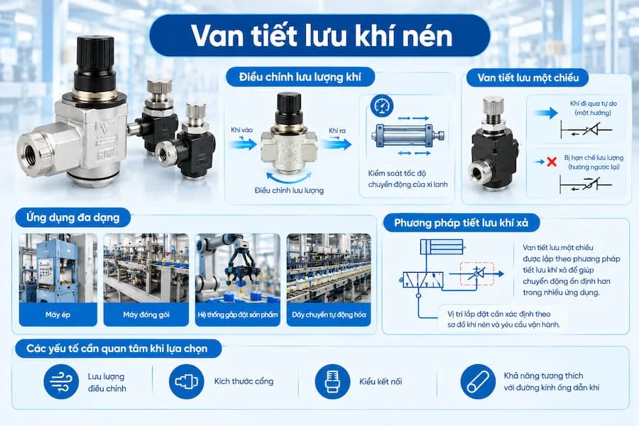 Van tiết lưu khí nến trên thị trường