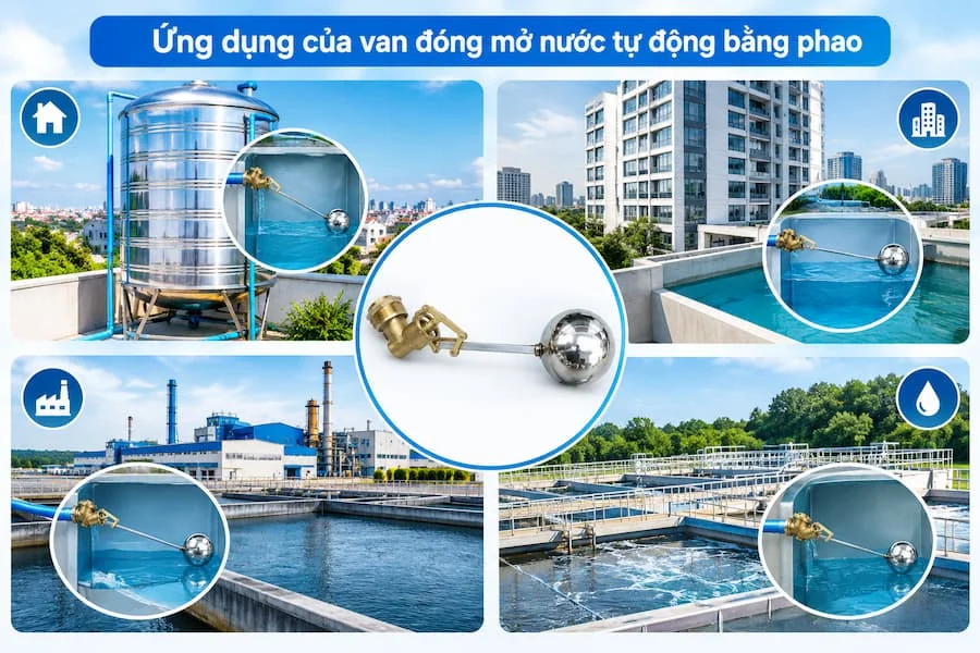 Ứng dụng thực tế của van phao