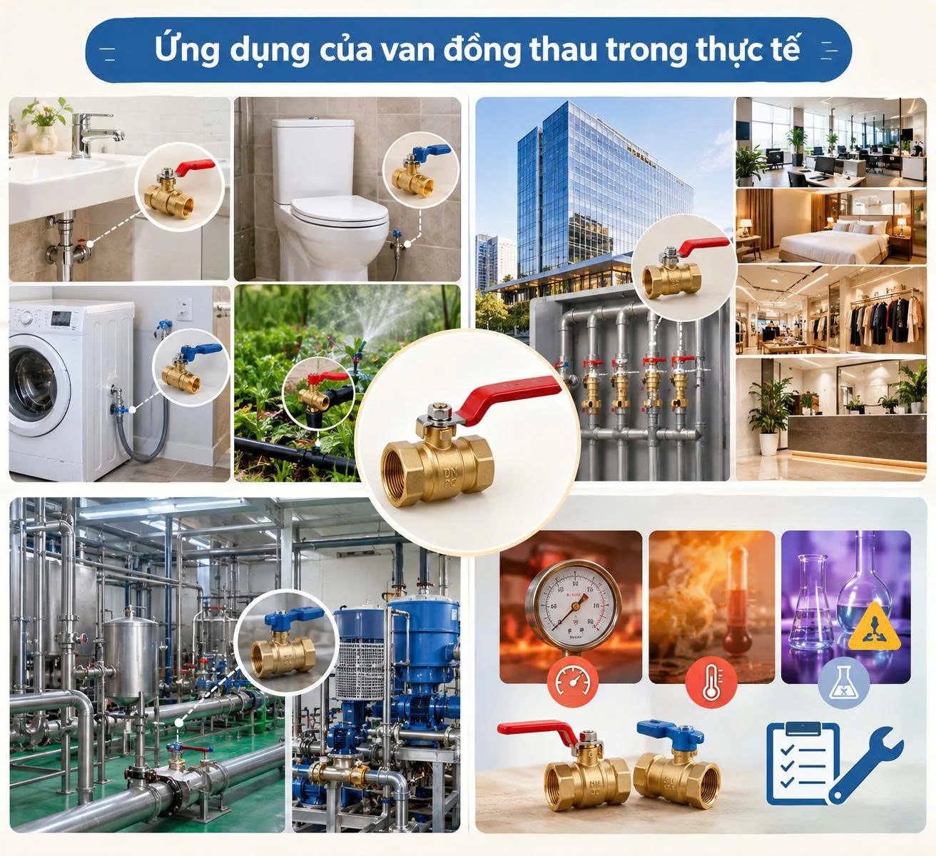 Ứng dụng của van đồng thau