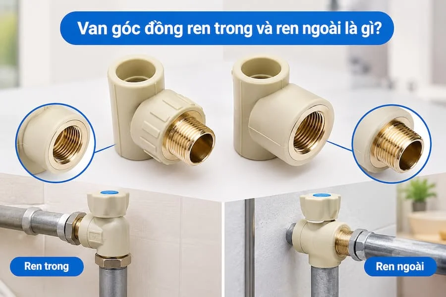 Giới thiệu valve góc đồng ren- trong ngoài