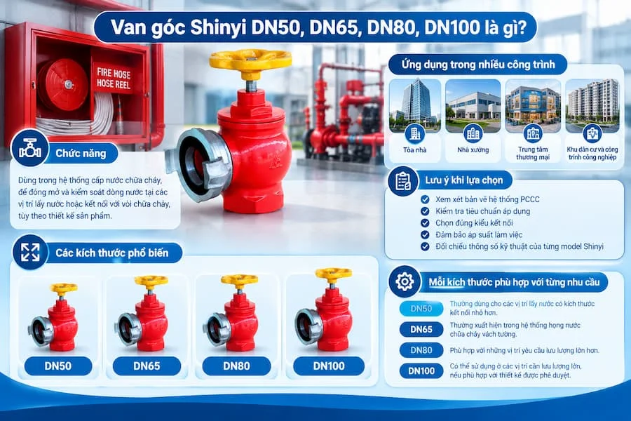 Giới thiệu valve góc shinyi và các loại phổ biến