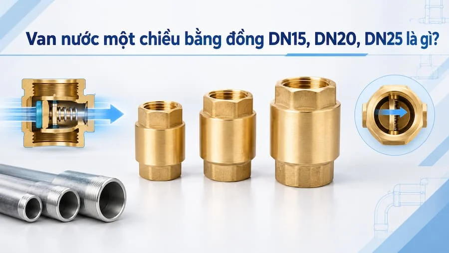Giới thiệu các loại van 1 chiều bằng đồng