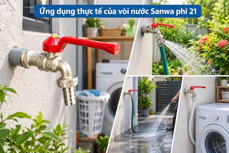 Ứng dụng thực tế của vòi nước Sanwa 21