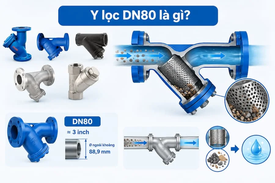 Hình ảnh sản phẩm van lọc chữ Y DN80